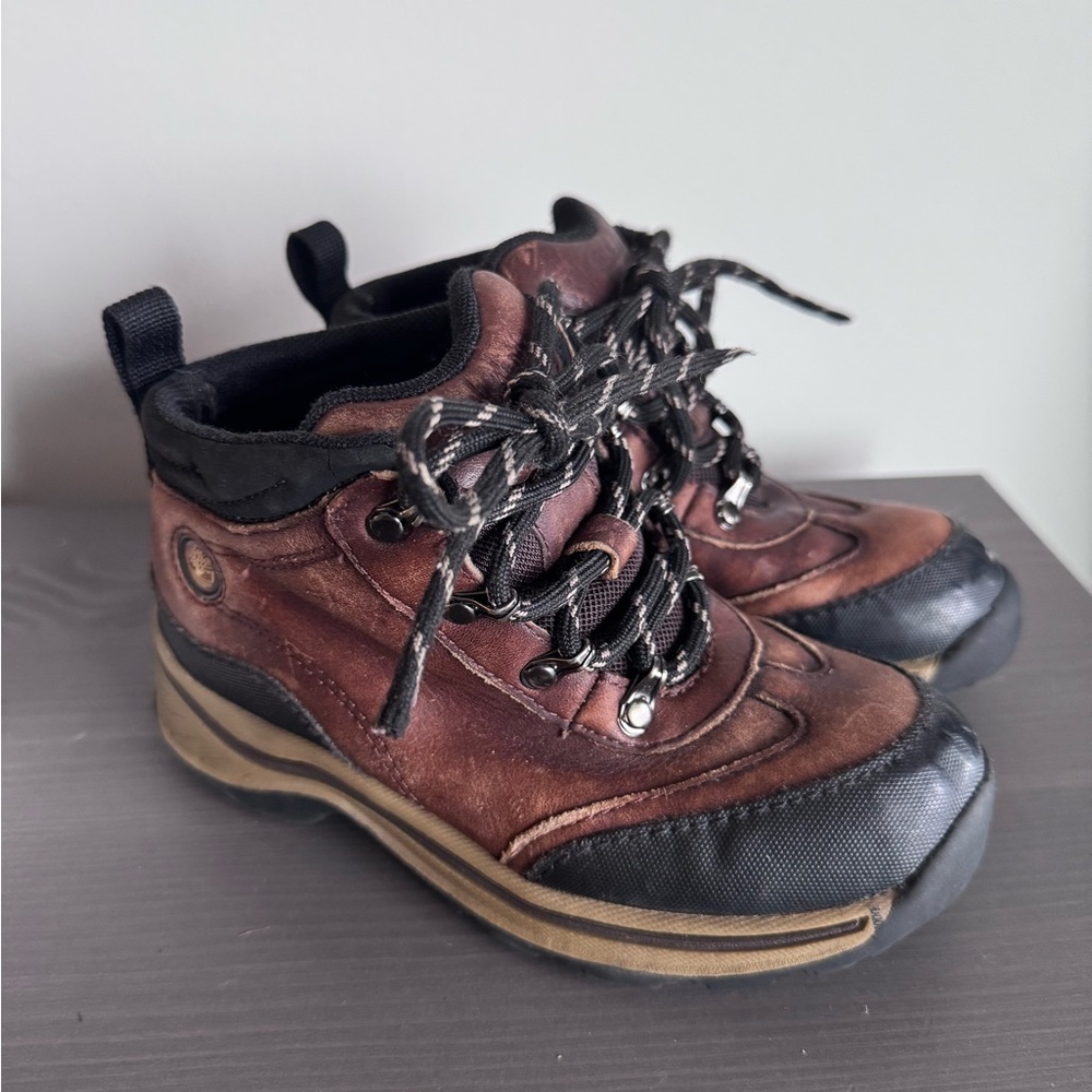 Timberland Boots Back Road Trail Hiker 22813 Toddler Size 11 Brown Leather